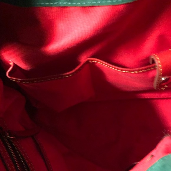 Dooney & Bourke Italy Florentine Leather Vaccetta satchel red bag - Picture 13 of 16